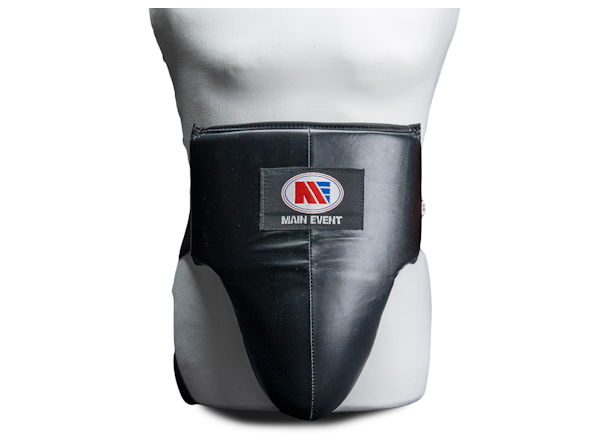 Main Event Boxing Leather Junior Youth Groin Guard Black
